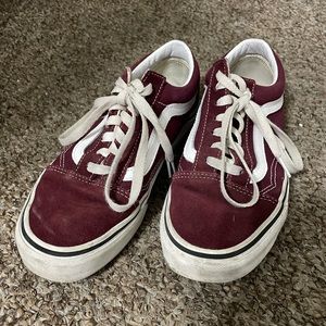 Burgundy Vans 6.5